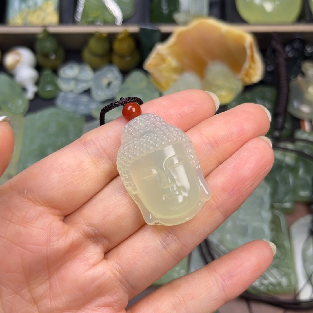蛇纹石玉未镶嵌吊坠(赠链)