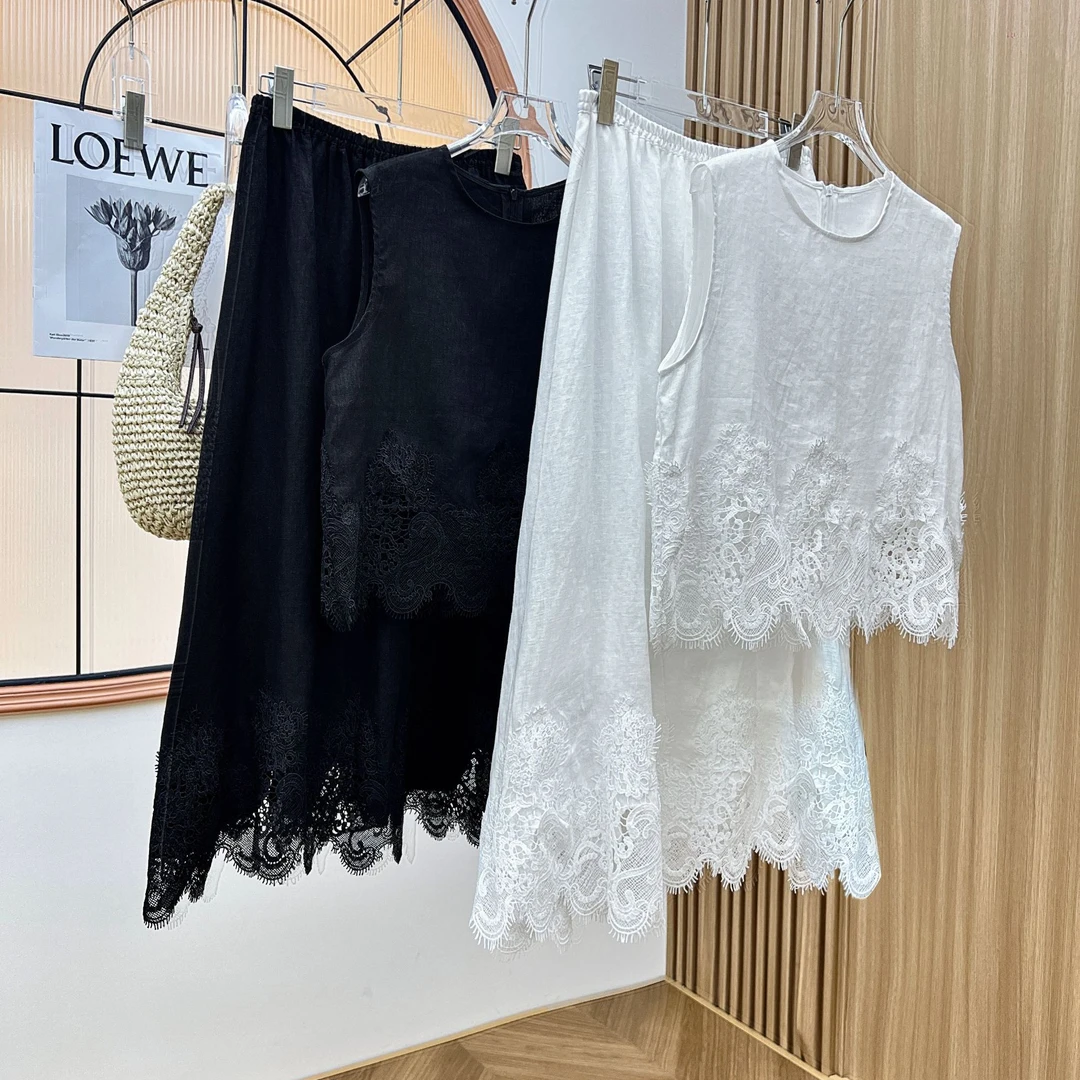 深圳南油风流行季2025私人高定版100%高品质极简亚麻半裙套装