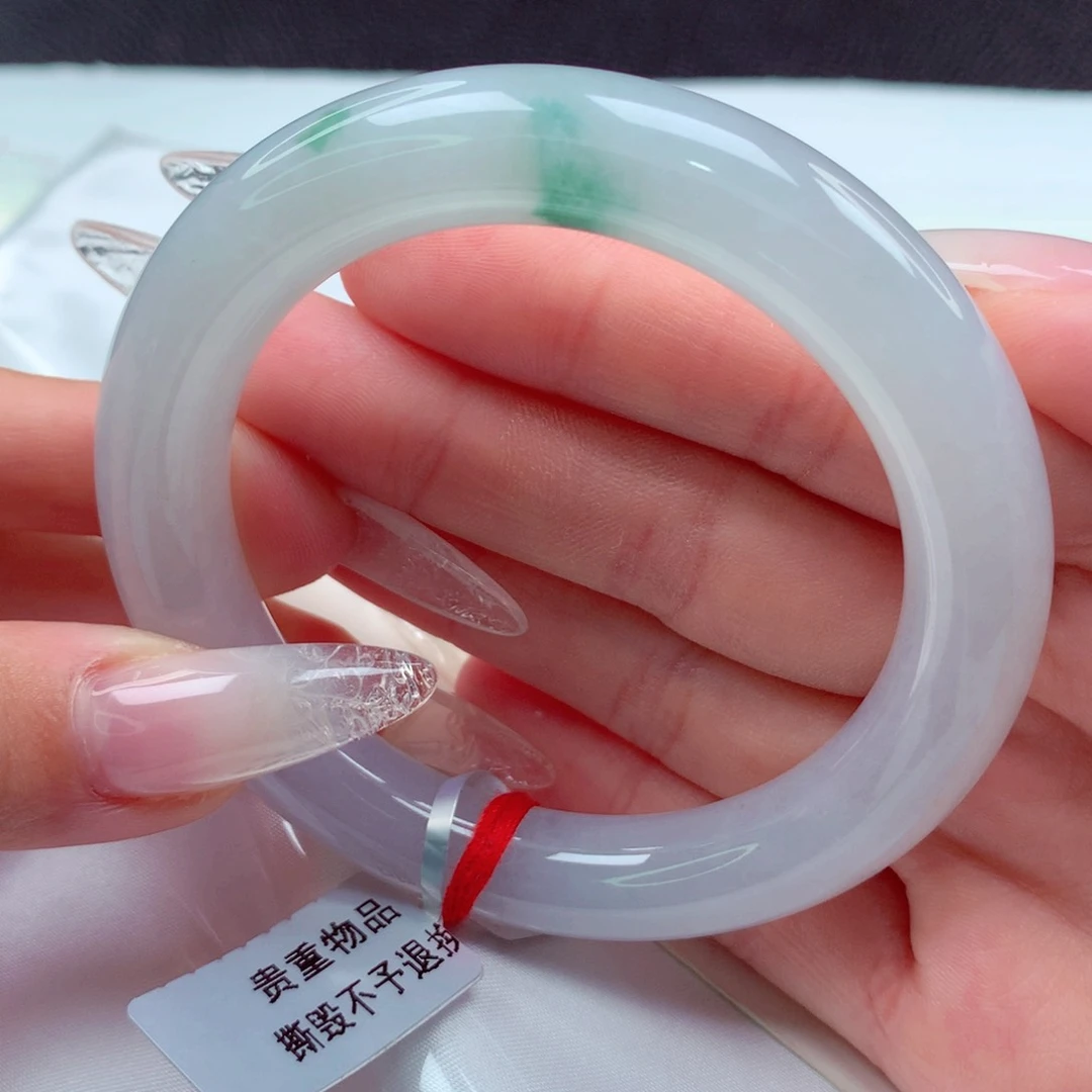 翡翠手镯未镶嵌天然缅甸翡翠A货手镯 43号