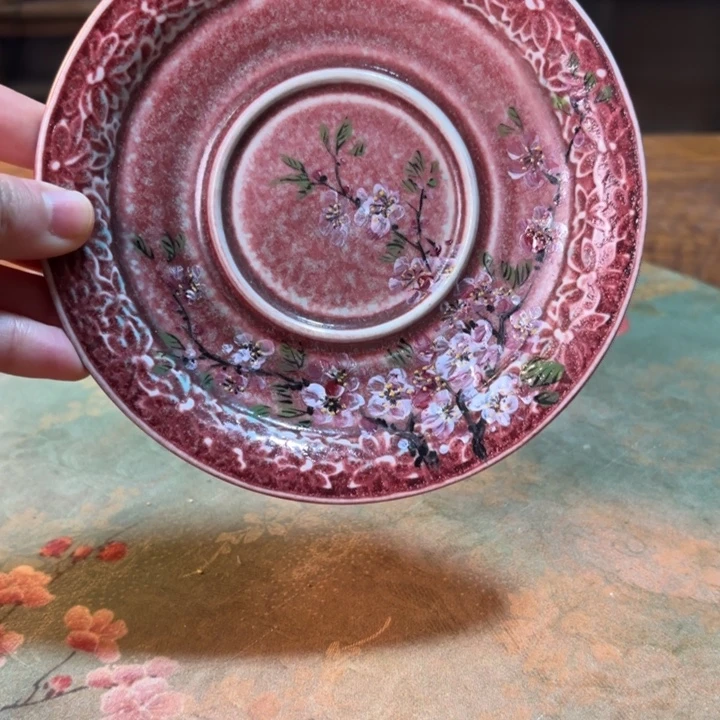 柴烧纯手工手绘陶瓷