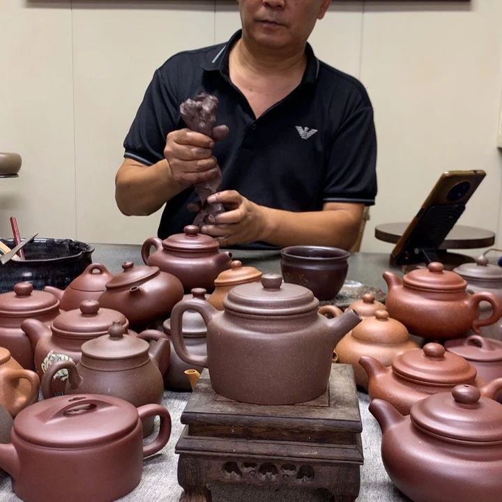 茶壶紫泥黑墩头紫泥炮嘴德钟200 C半手工制作