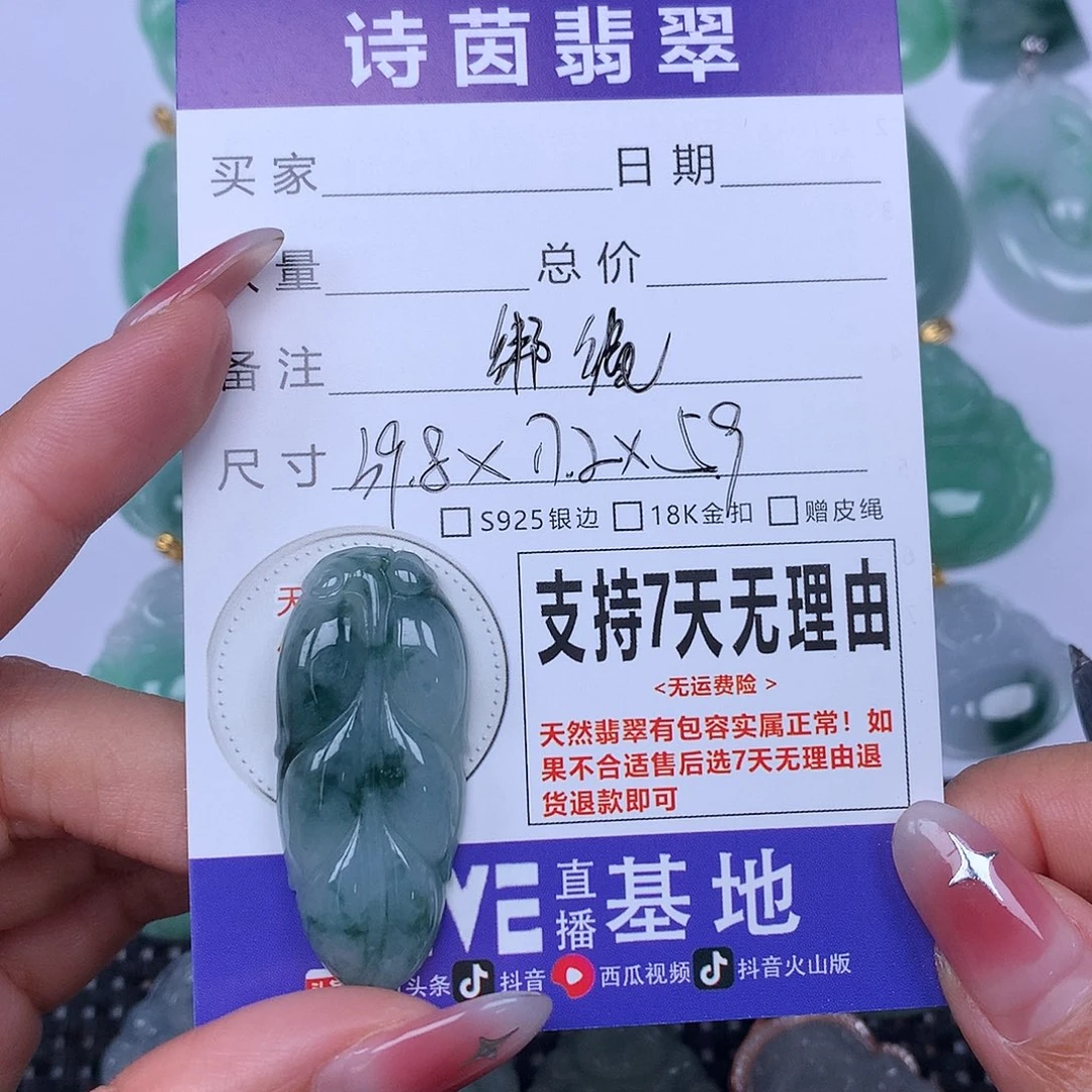 翡翠未镶嵌颈饰天