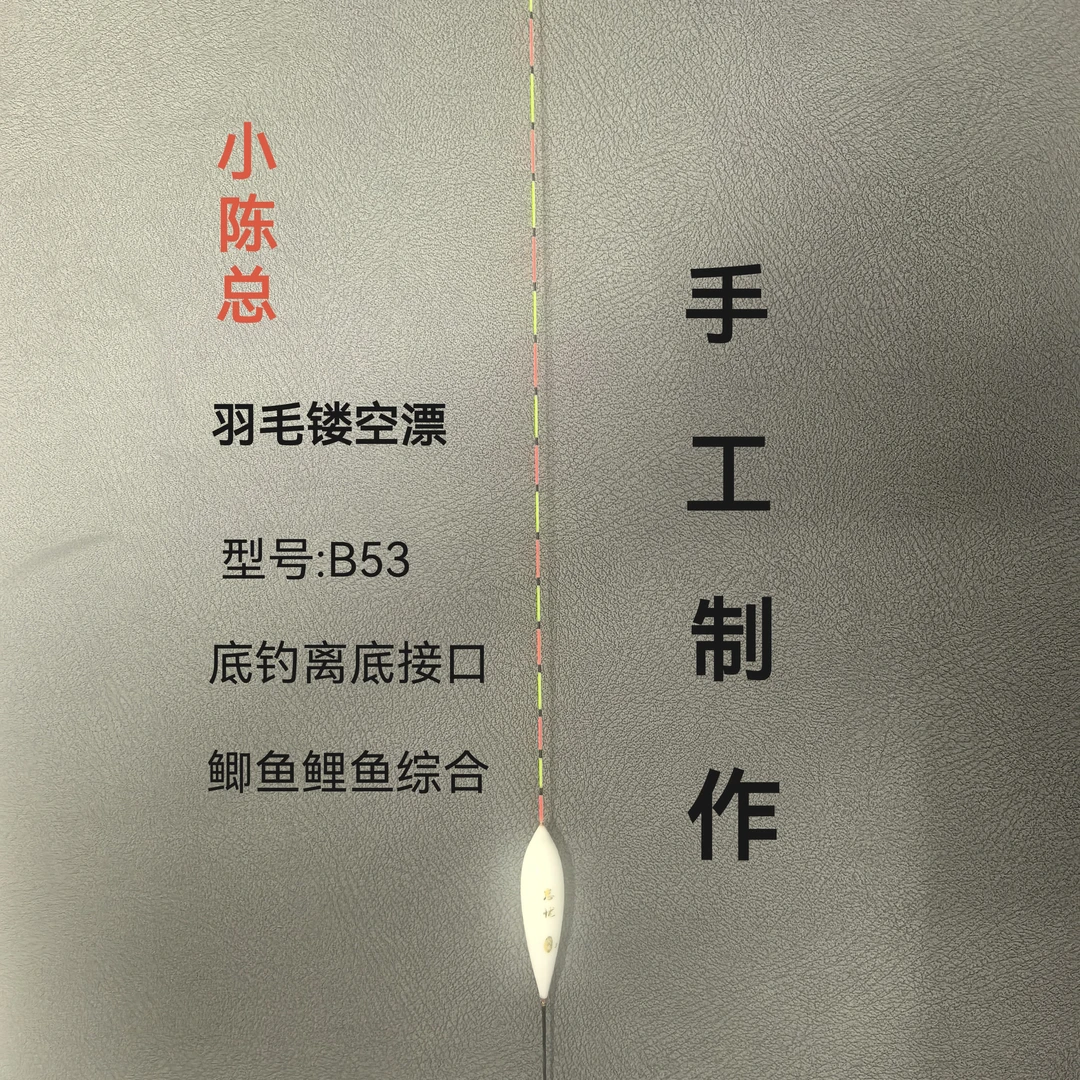 小陈总羽毛浮漂手工制作B53底钓鲫鱼鲤鱼