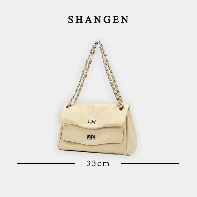 【云云甄选】QYX-9873-奶油黄-轻奢时尚女士新款手提单肩斜挎包