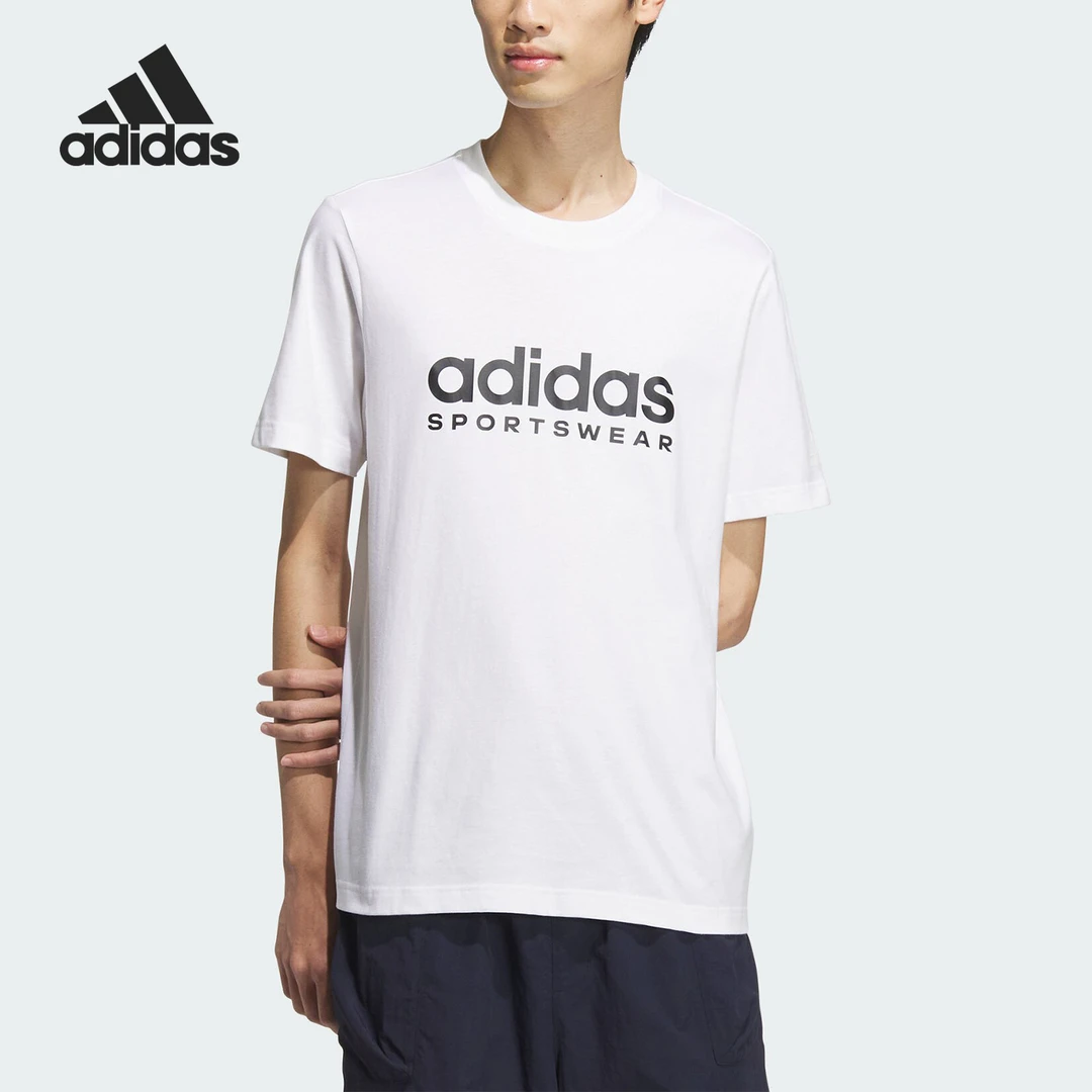 ADIDAS阿迪达斯/V BIG LOGO T男女休闲短袖圆领T恤JI9073
