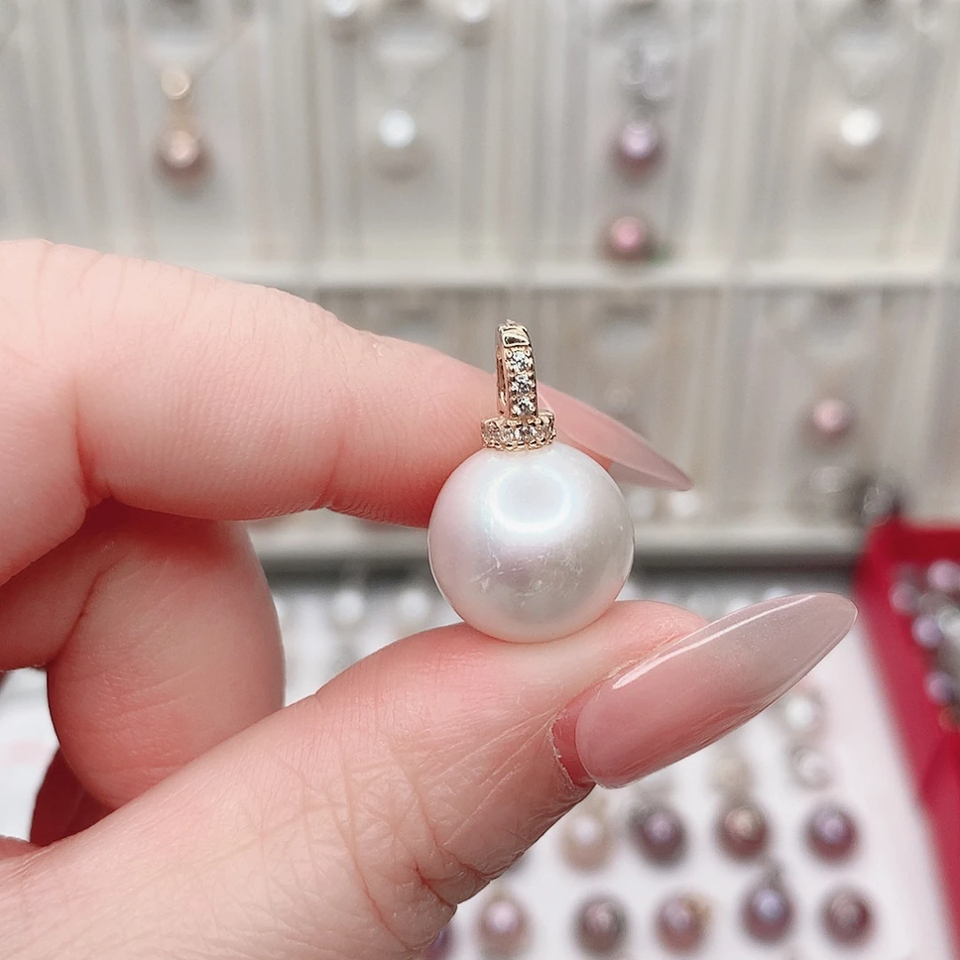合金淡水珍珠吊坠(赠链)