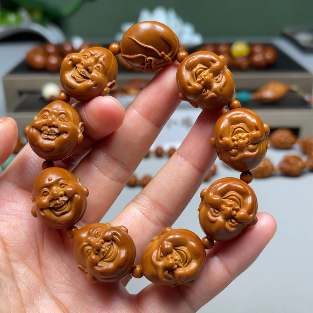 吊坠橄榄核订笑口常开手串，没有现货