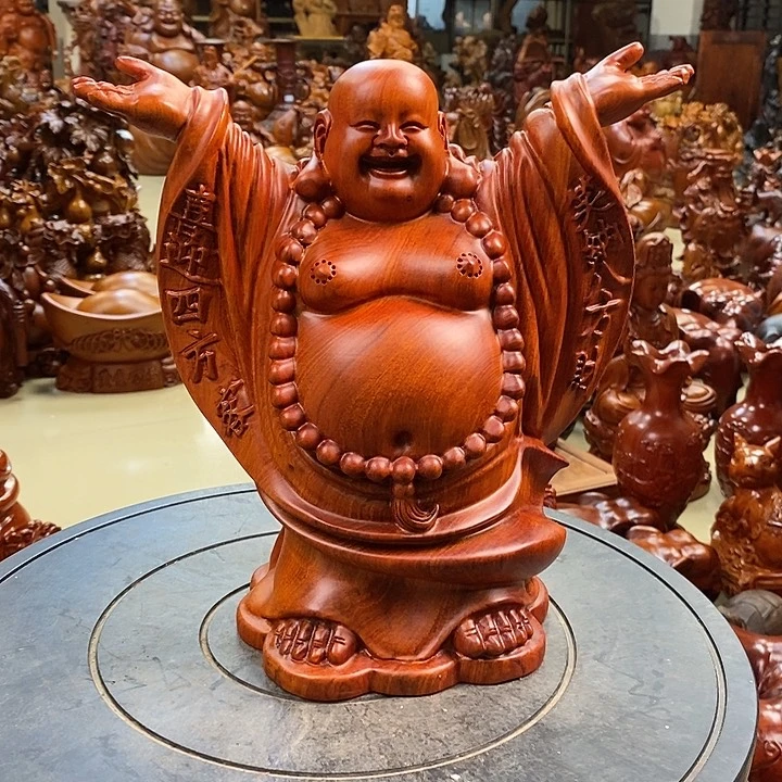 花梨木类展**飞小巴花梨木弥勒笑佛30