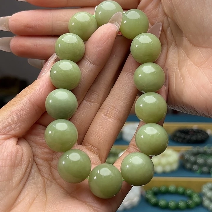 手链未镶嵌和田玉纯天然新疆若羌青黄口卡16