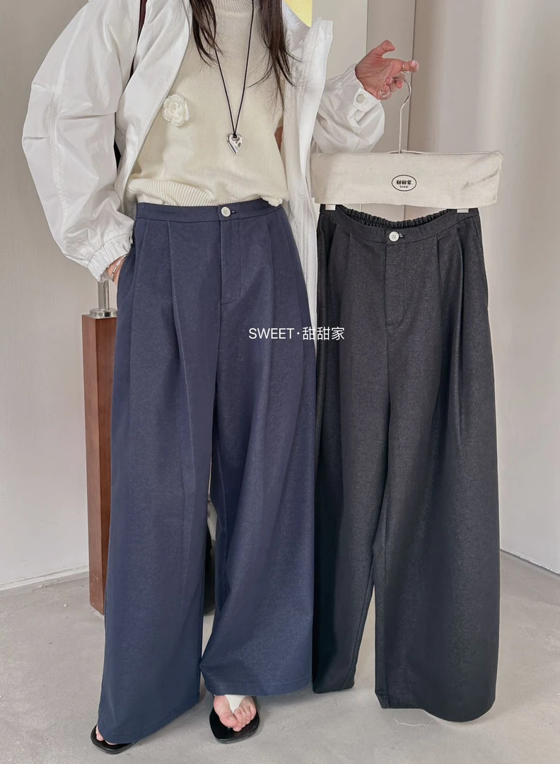 春夏款直筒阔腿裤 巨有质感！