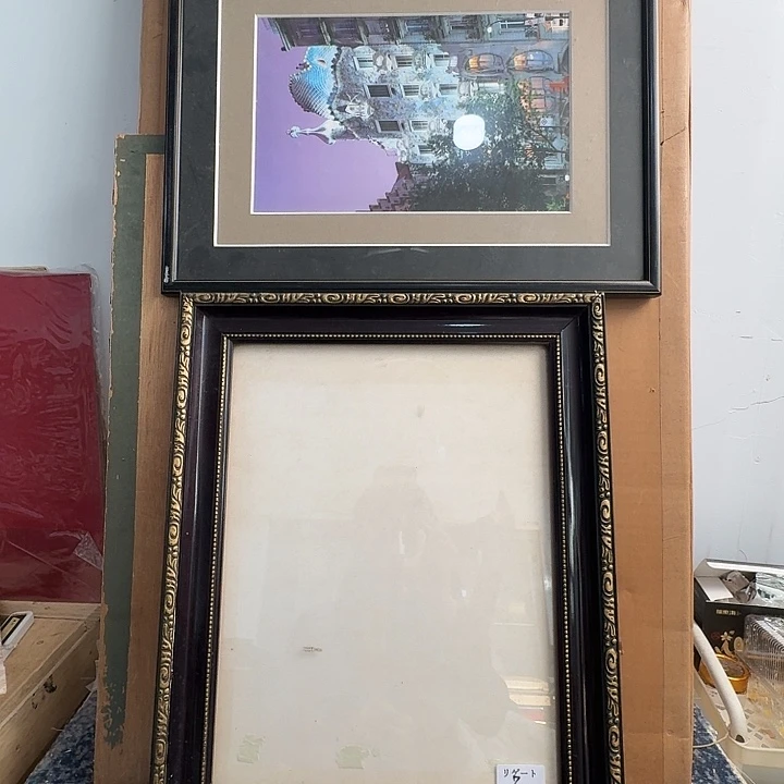 中古框画有瑕疵破损已拍