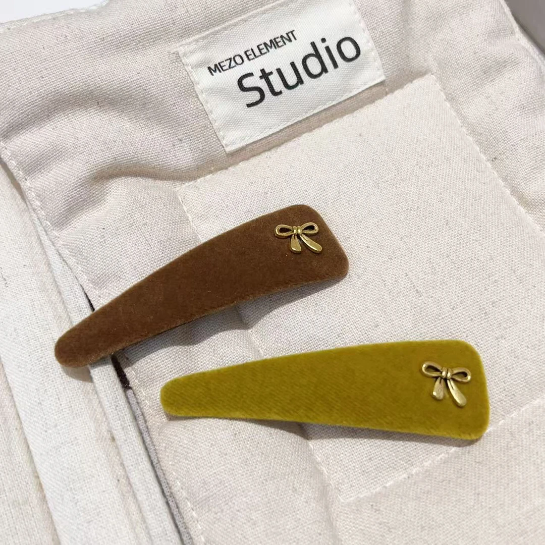 时尚百搭简约蝴蝶结BB侧边发夹J2855