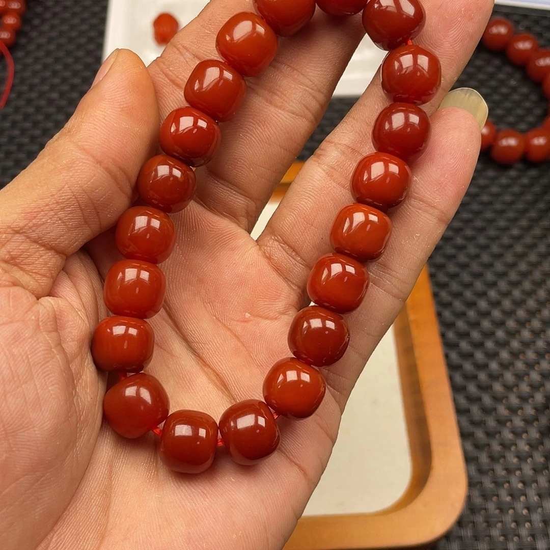 南红玛瑙未镶嵌老型手串卡11