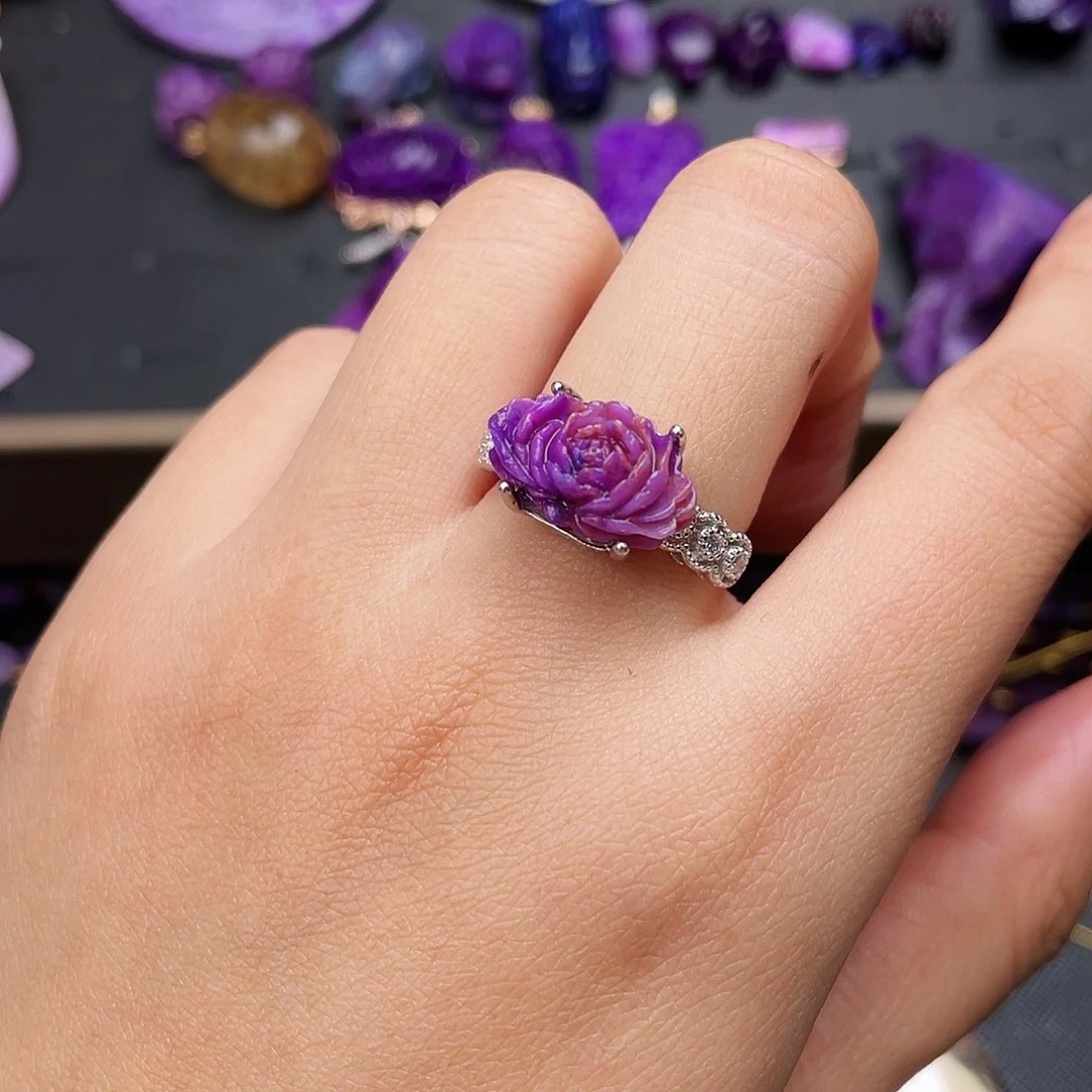 苏纪石（舒俱来）戒指银S925镶嵌