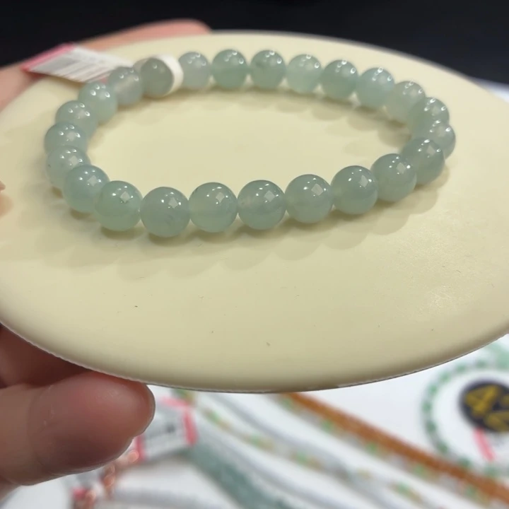 翡翠未镶嵌手链卡7.6