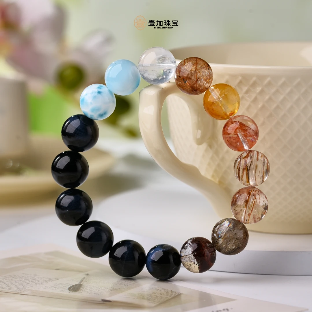 壹加师姐|手工设计钱包鼓起来水晶多宝手串多样性发一7392N