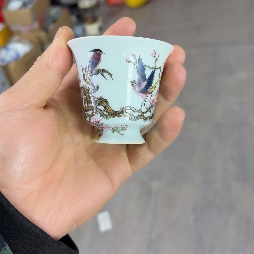 杯子陶手工手绘的陶瓷杯