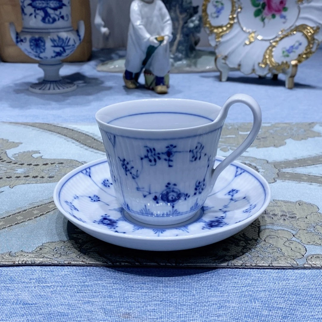 瓷片哥本哈根平边唐草万用杯