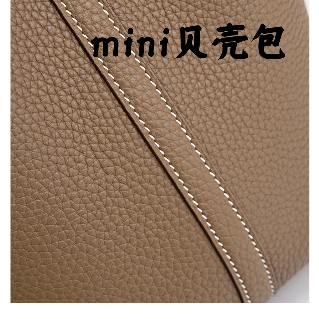 【喜柿】纯手缝mini包eve斜挎手提贝壳包精致牛皮女包19cm
