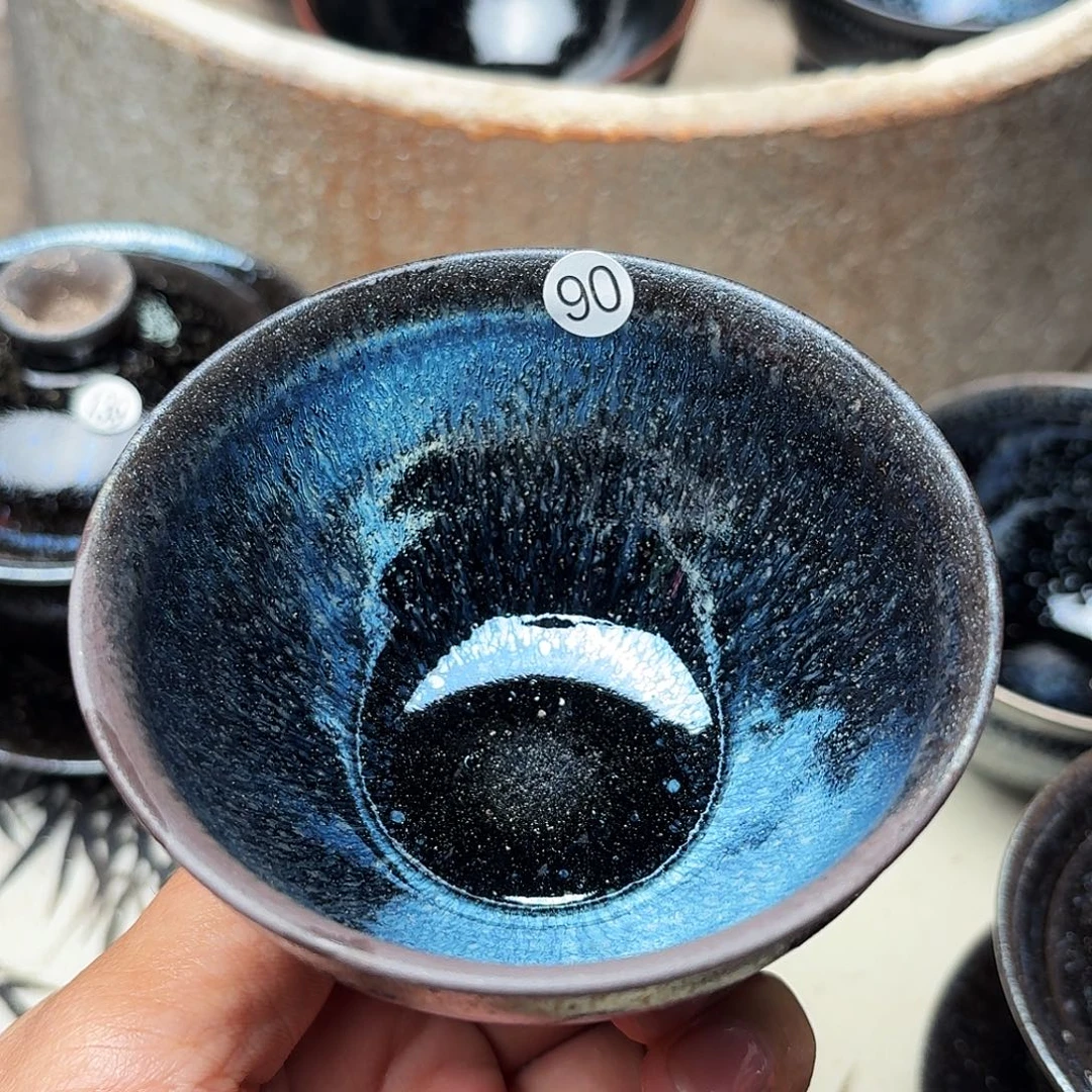 茶盏义兴龙窑建盏90微瑕