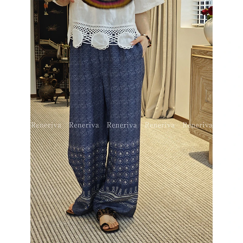 ReneRiva买手店 Riva文艺复兴主义松紧腰舒适长裤