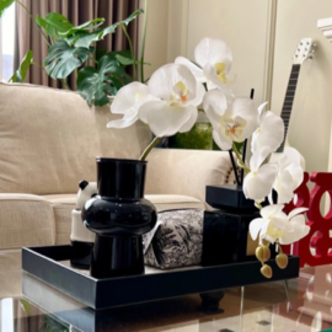 国风手感保湿仿真蝴蝶兰办公室会议室家居摆件