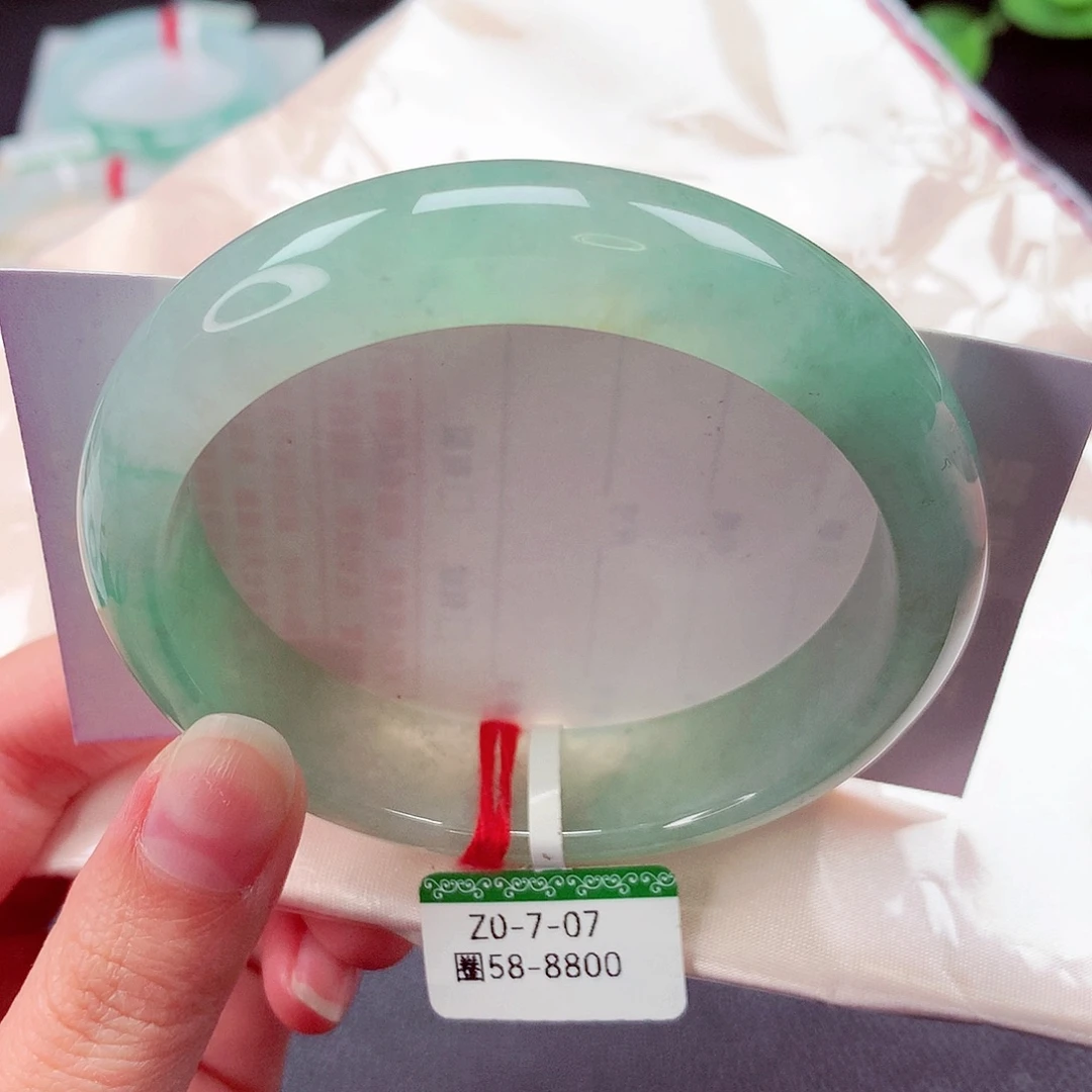 翡翠未镶嵌手镯缅甸天然a货翡翠手镯