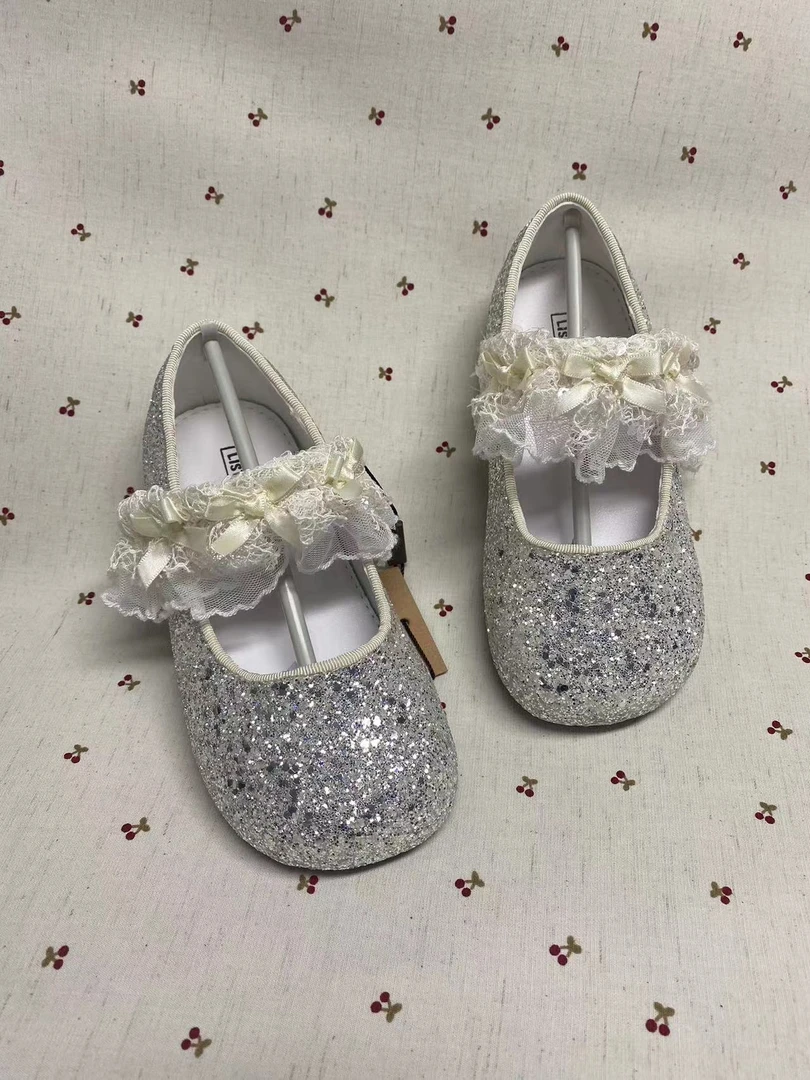 亮片公主鞋2025秋季新款公主鞋软底女童单鞋5AGAS014