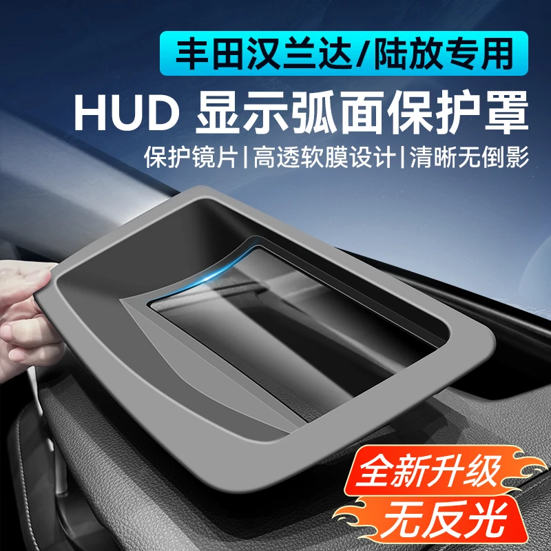 适用丰田汉兰达/皇冠陆放抬头显示保护罩仪表台HUD防尘盖改装配件