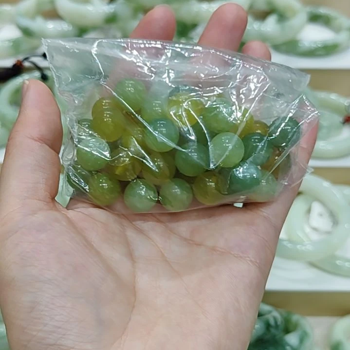 未镶嵌蛇纹石玉手链瑕疵珠子介意勿拍