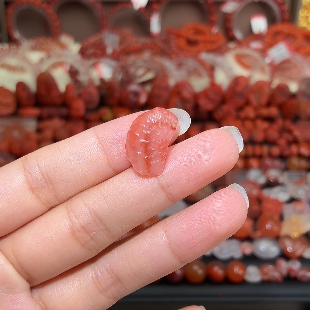 南红玛瑙未镶嵌颈饰橘子瓣