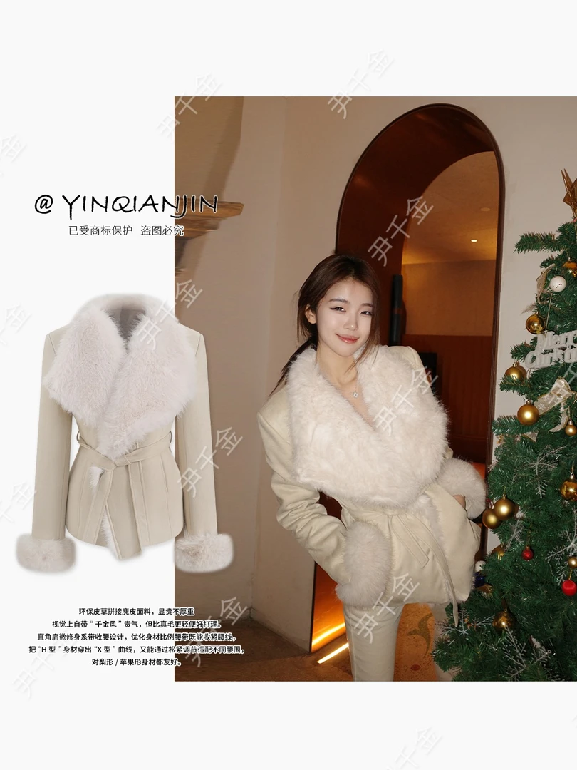 *尹千金*【奈良美纪】潮流时尚女装百搭显瘦保暖皮毛外套W257644