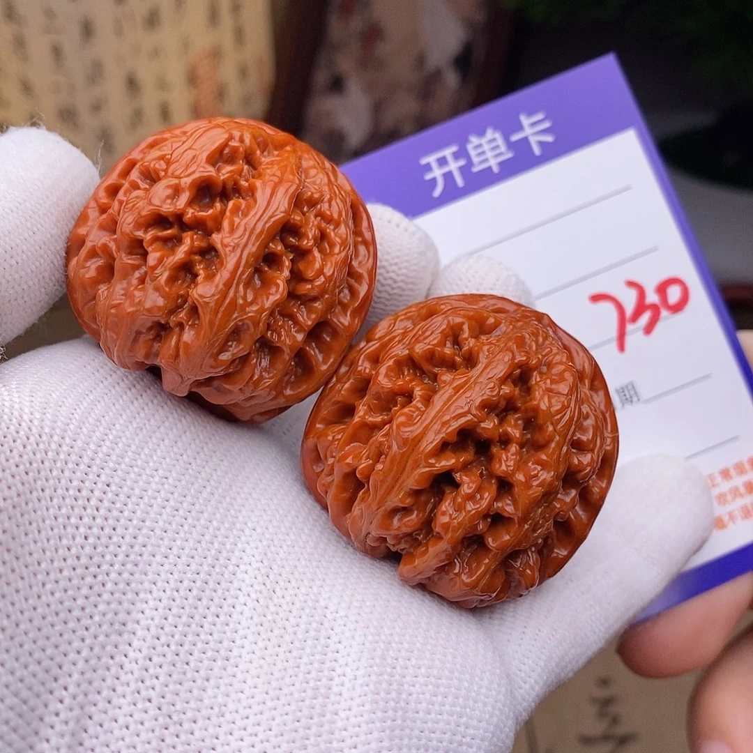 文玩核桃把件40粗筋730