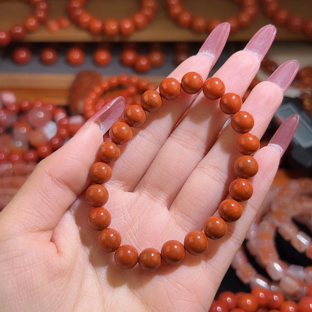 南红玛瑙手链未镶嵌牛血红
