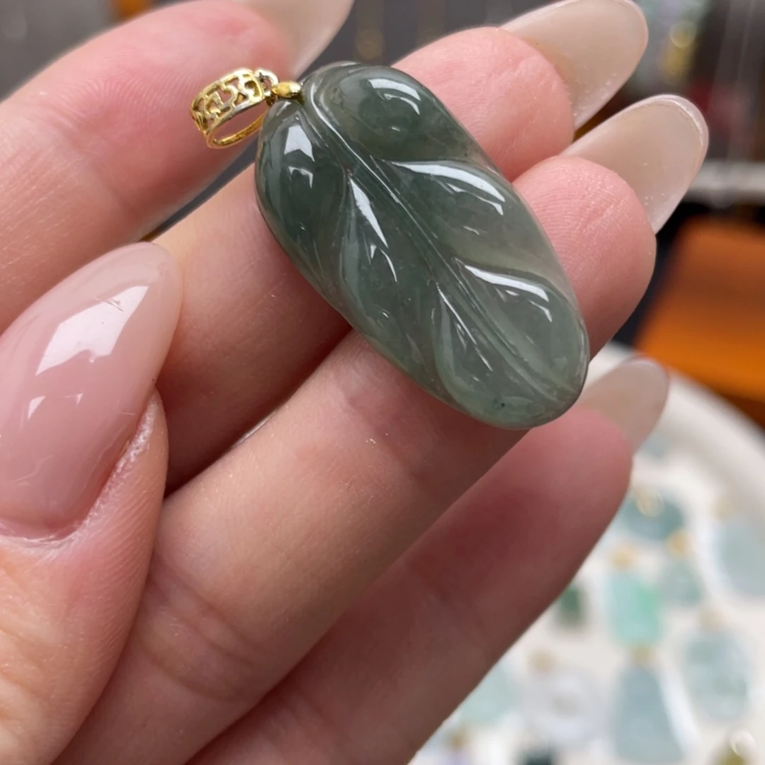 翡翠银S925镶嵌吊坠(不含链)