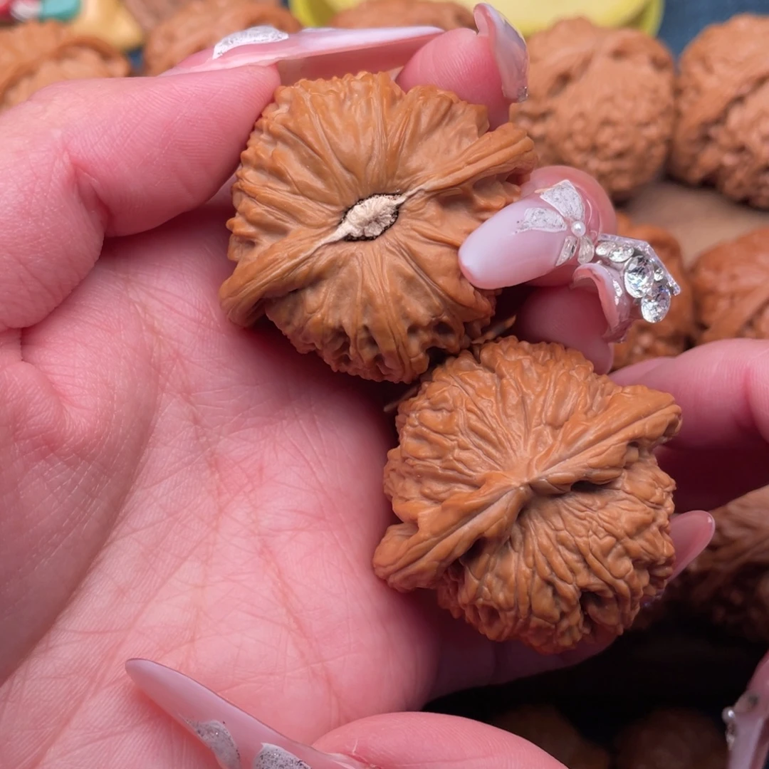 文玩核桃把件全品毕业卡姿兰底白狮子44