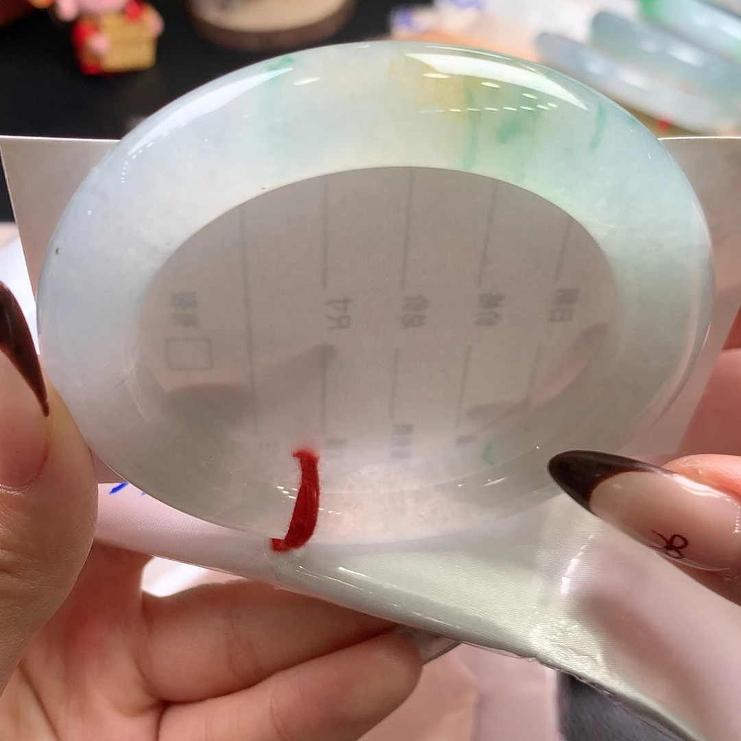 翡翠未镶嵌手镯（圆镯）36号冰种飘花