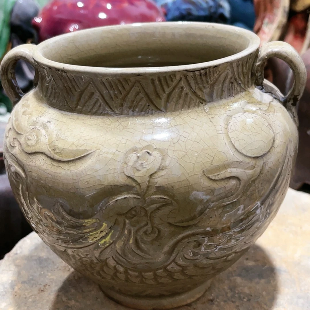 瓦当摆件摆件茶的陶瓷