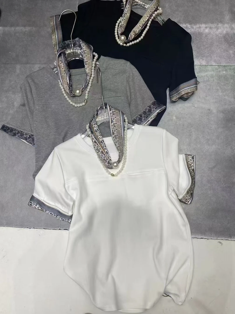 T恤单肩八卦太极图运动春夏休闲韩风女装印花