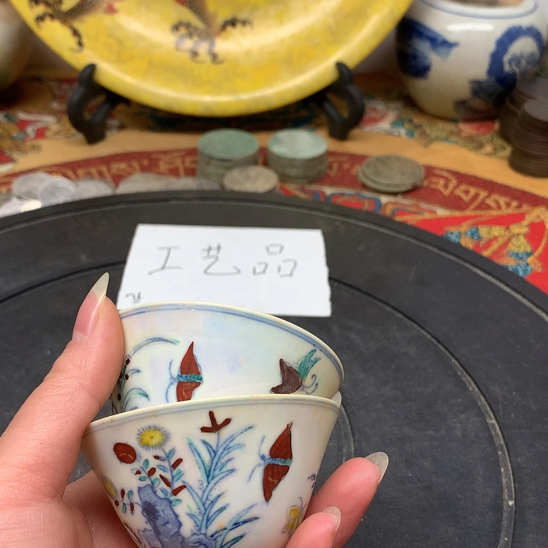 一手杯子瓷器复古工艺品