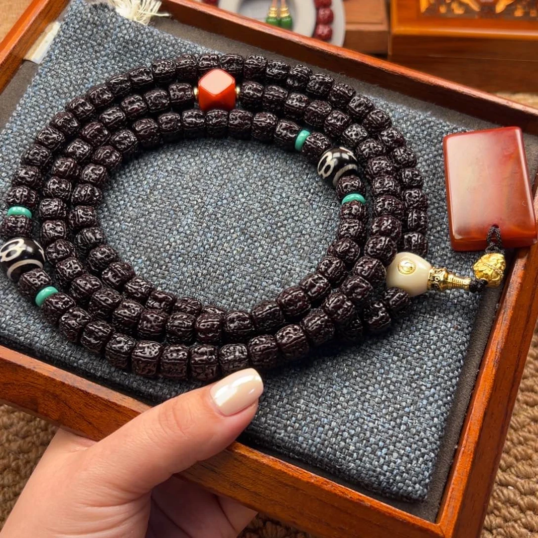 এ***ଓ吊坠金刚菩提黑金