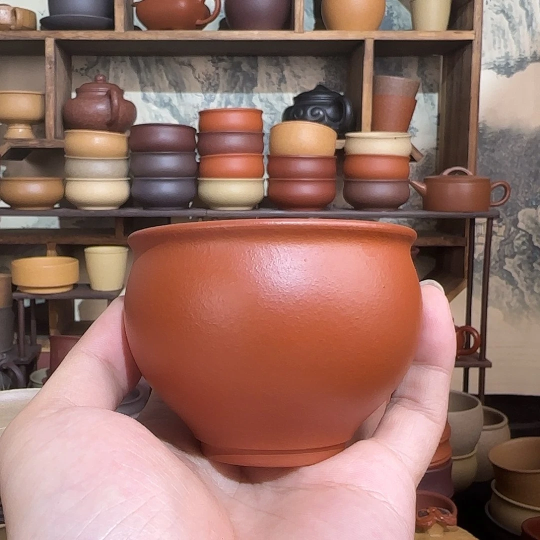 茶杯紫砂宜兴紫砂主人杯小微瑕