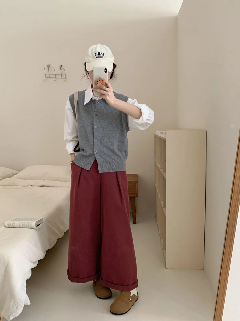 简约百搭针织马甲背心女秋季叠穿外穿小个子马夹毛衣坎肩2025新款