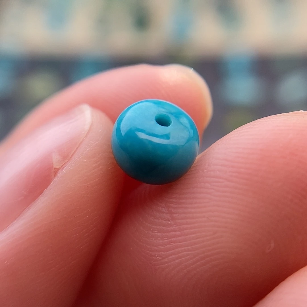 绿松石未镶嵌玉化墩子7.4mm