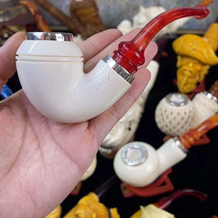 海泡石烟斗大弯牛头斗