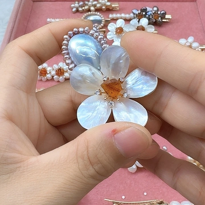 未镶嵌发饰淡水珍珠
