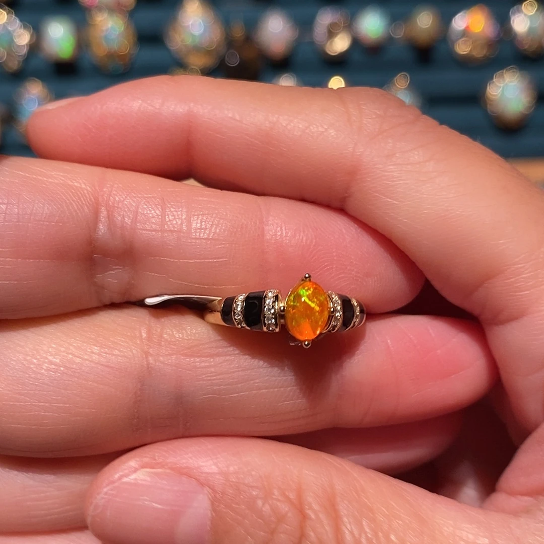 欧泊银S925镶嵌戒指