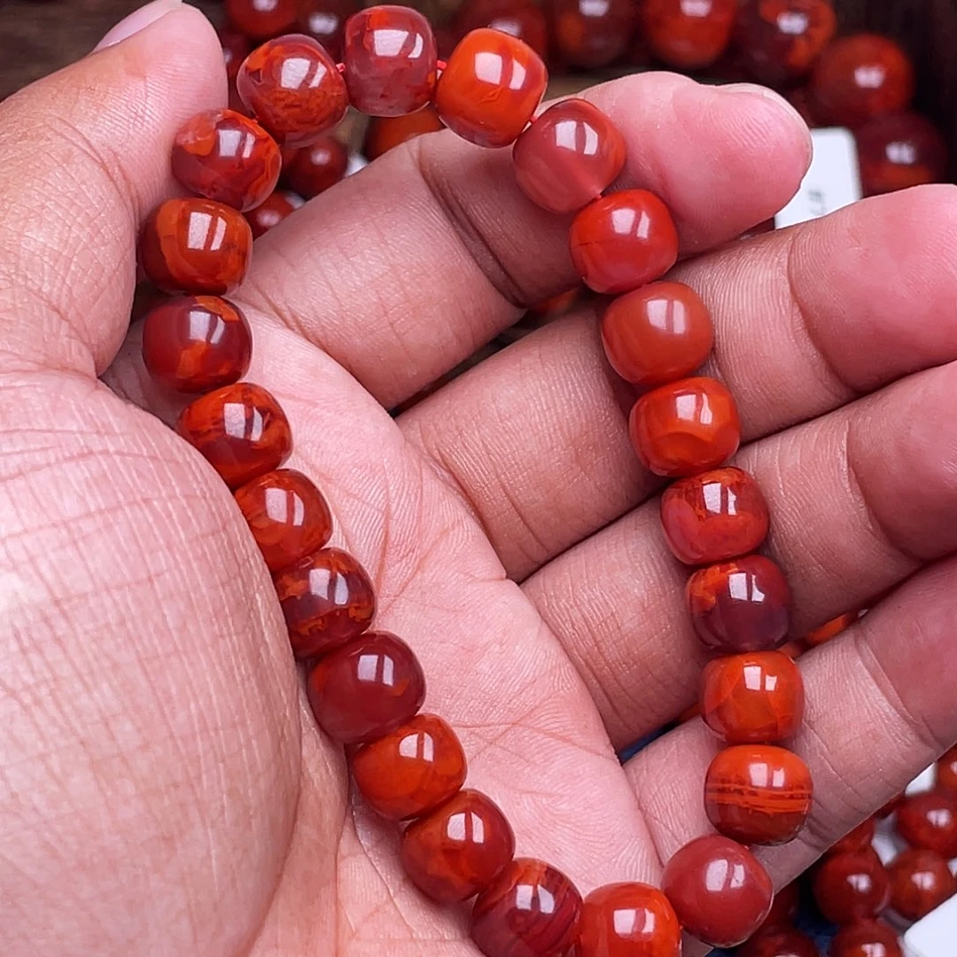 南红玛瑙未镶嵌手链南红瓦西卡10老型