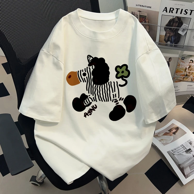 jtrt纯棉短袖t恤男女士2025新款夏季设计感美式宽松半袖韩系上衣