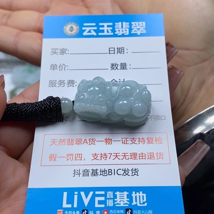 翡翠未镶嵌颈饰多人貔貅